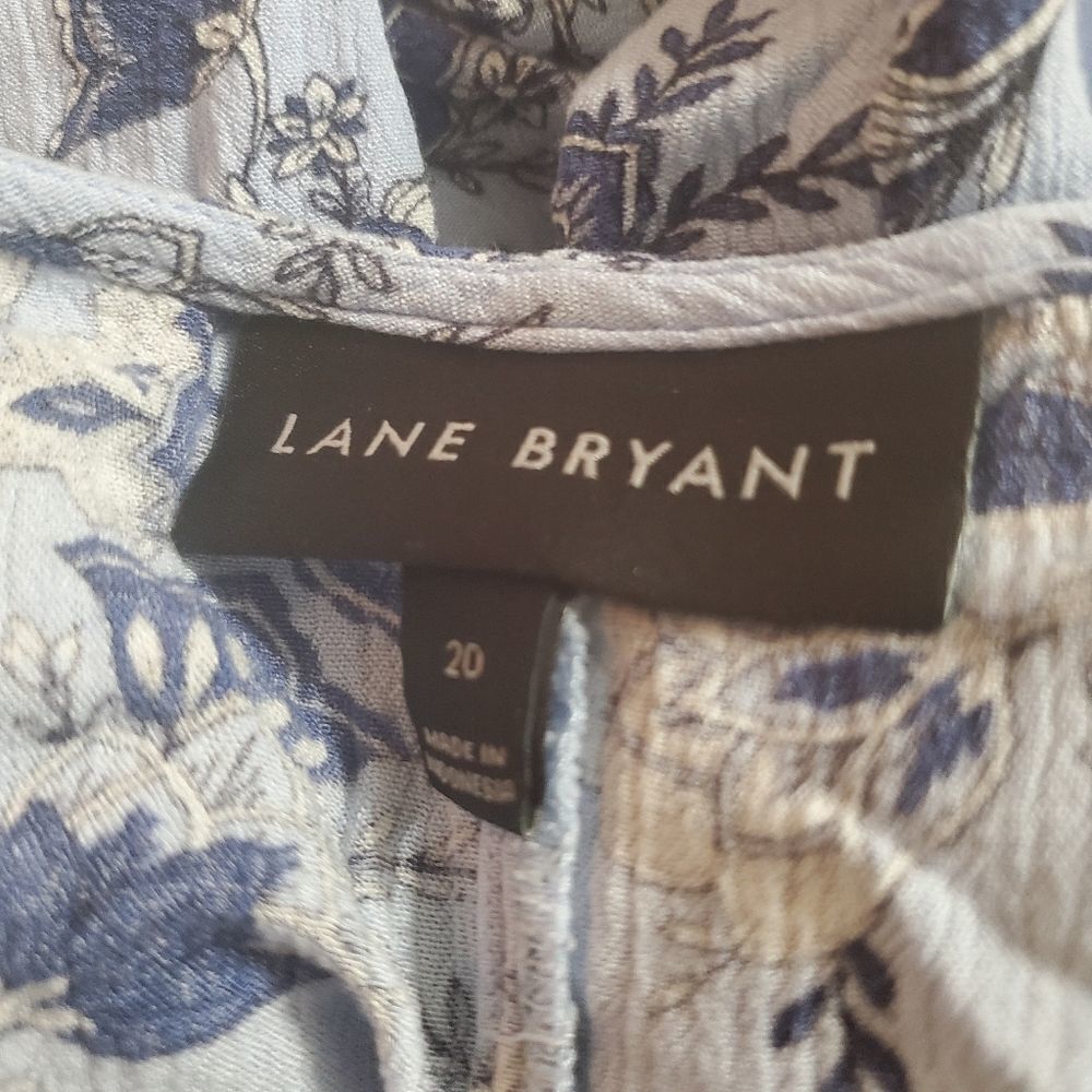 Lane Bryant Blue Floral Top (20) - Picture 6 of 6